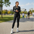 Conjunto Deportivo Esculpidor de 2 Piezas con Chaqueta y Leggings