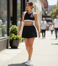 Set Top Deportivo + Falda Plisada